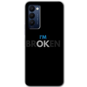Tecno Camon 18T Im Broken Baskılı Uyumlu Silikon Kılıf
