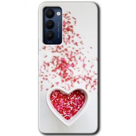 Tecno Camon 18T Kalpli Şekerleme Baskılı Uyumlu Silikon Kılıf
