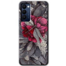 Tecno Camon 18T kelebek Ömrü Baskılı Uyumlu Silikon Kılıf