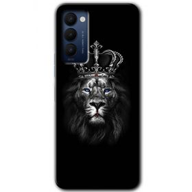 Tecno Camon 18T King Lion Baskılı Uyumlu Silikon Kılıf