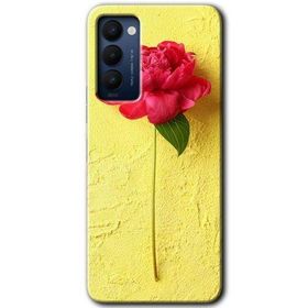 Tecno Camon 18T Kırmızı Gül Baskılı Uyumlu Silikon Kılıf