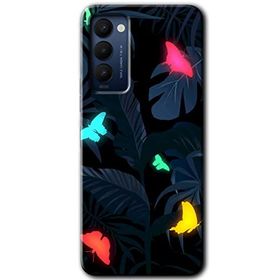 Tecno Camon 18T Lighter Butterfly Baskılı Uyumlu Silikon Kılıf