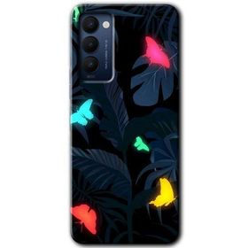 Tecno Camon 18T Lighter Butterfly Baskılı Uyumlu Silikon Kılıf
