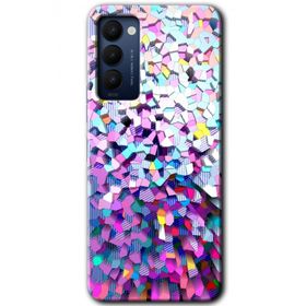 Tecno Camon 18T Mosaic Fragments Colorfull Baskılı Uyumlu Silikon Kılıf