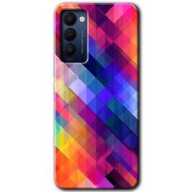 Tecno Camon 18T Multi Oblique Baskılı Uyumlu Silikon Kılıf