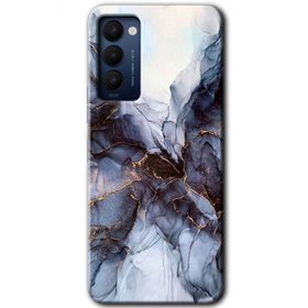 Tecno Camon 18T Otantik Mermer Baskılı Uyumlu Silikon Kılıf