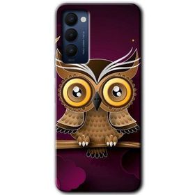 Tecno Camon 18T Owl Bird Branch Baskılı Uyumlu Silikon Kılıf