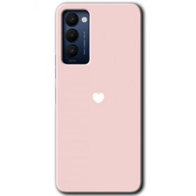 Tecno Camon 18T Sade Kalp Baskılı Uyumlu Silikon Kılıf