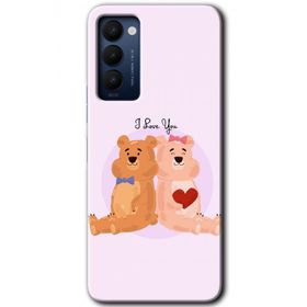 Tecno Camon 18T Sevgili Ayıcık Baskılı Uyumlu Silikon Kılıf