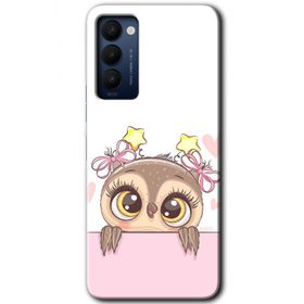 Tecno Camon 18T Sevimli Baykuş Baskılı Uyumlu Silikon Kılıf