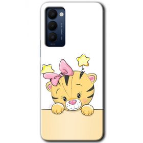Tecno Camon 18T Sevimli Kedi Baskılı Uyumlu Silikon Kılıf
