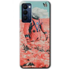 Tecno Camon 18T Uzay Bahçesi Baskılı Uyumlu Silikon Kılıf