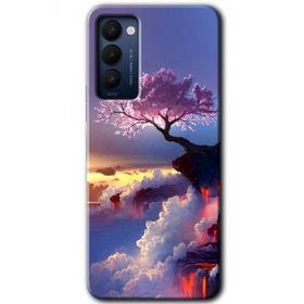 Tecno Camon 18T Wash Red Wall Baskılı Uyumlu Silikon Kılıf