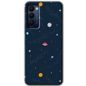 Tecno Camon 18T Yarım Mermer Baskılı Uyumlu Silikon Kılıf