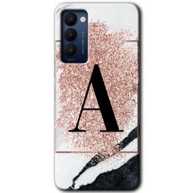 Tecno Camon 18T Yarım Mermer Baskılı Uyumlu Silikon Kılıf