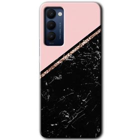 Tecno Camon 18T Yarım Mermer Baskılı Uyumlu Silikon Kılıf