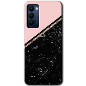 Tecno Camon 18T Yarım Mermer Baskılı Uyumlu Silikon Kılıf