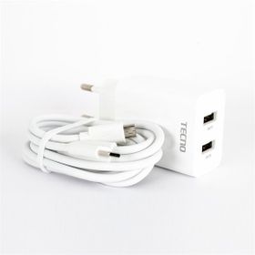 Tecno Pova 3 Çift Çıkışlı Hızlı Şarj Aleti ve Şarj Kablosu
