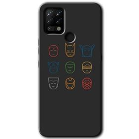 Tecno Pova Avengers Minimalism Baskılı Uyumlu Silikon Kılıf