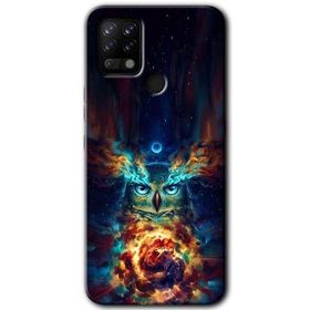 Tecno Pova Ballı Baykuş Baskılı Uyumlu Silikon Kılıf