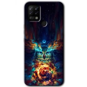 Tecno Pova Ballı Baykuş Baskılı Uyumlu Silikon Kılıf