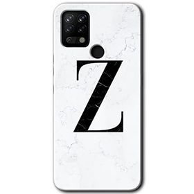 Tecno Pova Beyaz Mermer Desenli Z Harfi Baskılı Uyumlu Silikon Kılıf