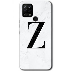 Tecno Pova Beyaz Mermer Desenli Z Harfi Baskılı Uyumlu Silikon Kılıf