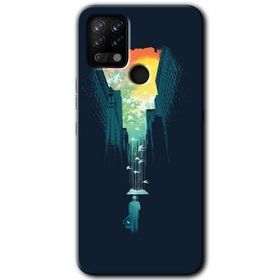 Tecno Pova City Bird Sky Baskılı Uyumlu Silikon Kılıf
