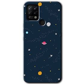 Tecno Pova Çizim Gezegen Baskılı Uyumlu Silikon Kılıf