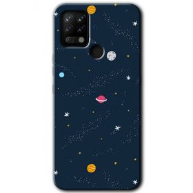 Tecno Pova Çizim Gezegen Baskılı Uyumlu Silikon Kılıf