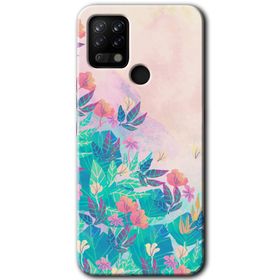Tecno Pova Çizim Yapraklar Baskılı Uyumlu Silikon Kılıf