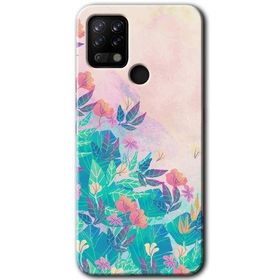 Tecno Pova Çizim Yapraklar Baskılı Uyumlu Silikon Kılıf