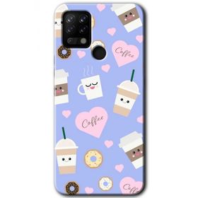 Tecno Pova Coffee Cake Baskılı Uyumlu Silikon Kılıf