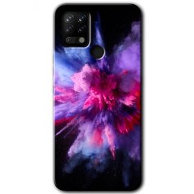 Tecno Pova Color Splash Purple Baskılı Uyumlu Silikon Kılıf