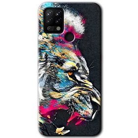Tecno Pova Colorfull Aslan Baskılı Uyumlu Silikon Kılıf