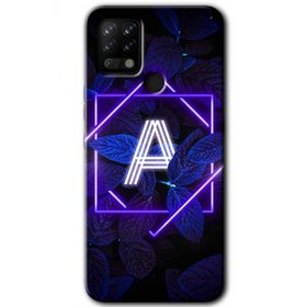 Tecno Pova Dark Neon Yaprak A Harfi Baskılı Uyumlu Silikon Kılıf