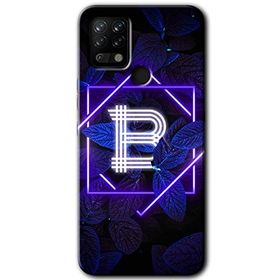 Tecno Pova Dark Neon Yaprak B Harfi Baskılı Uyumlu Silikon Kılıf