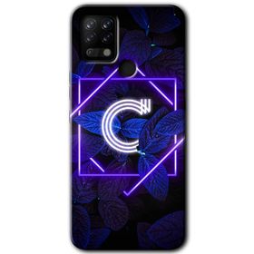Tecno Pova Dark Neon Yaprak Ç Harfi Baskılı Uyumlu Silikon Kılıf