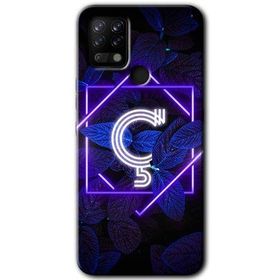 Tecno Pova Dark Neon Yaprak Ç Harfi Baskılı Uyumlu Silikon Kılıf
