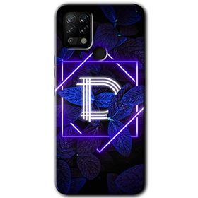 Tecno Pova Dark Neon Yaprak D Harfi Baskılı Uyumlu Silikon Kılıf
