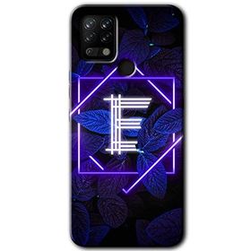 Tecno Pova Dark Neon Yaprak E Harfi Baskılı Uyumlu Silikon Kılıf
