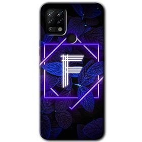 Tecno Pova Dark Neon Yaprak F Harfi Baskılı Uyumlu Silikon Kılıf