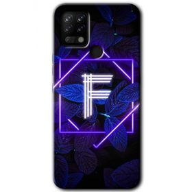 Tecno Pova Dark Neon Yaprak F Harfi Baskılı Uyumlu Silikon Kılıf