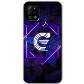 Tecno Pova Dark Neon Yaprak G Harfi Baskılı Uyumlu Silikon Kılıf