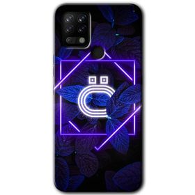 Tecno Pova Dark Neon Yaprak H Harfi Baskılı Uyumlu Silikon Kılıf