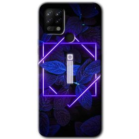 Tecno Pova Dark Neon Yaprak H Harfi Baskılı Uyumlu Silikon Kılıf