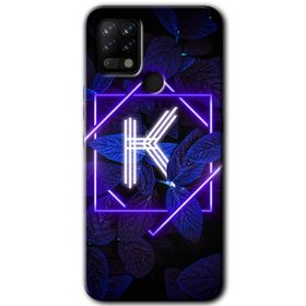 Tecno Pova Dark Neon Yaprak H Harfi Baskılı Uyumlu Silikon Kılıf