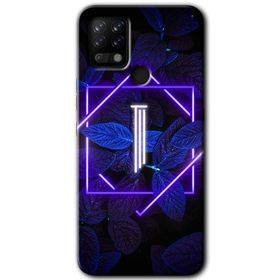 Tecno Pova Dark Neon Yaprak H Harfi Baskılı Uyumlu Silikon Kılıf