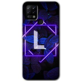 Tecno Pova Dark Neon Yaprak H Harfi Baskılı Uyumlu Silikon Kılıf