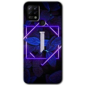 Tecno Pova Dark Neon Yaprak İ Harfi Baskılı Uyumlu Silikon Kılıf